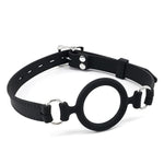 Silicone Open Mouth Gag For Sex, Bdsm Toys Bondage Restraints Sex Gag Muzzles (Black-1)