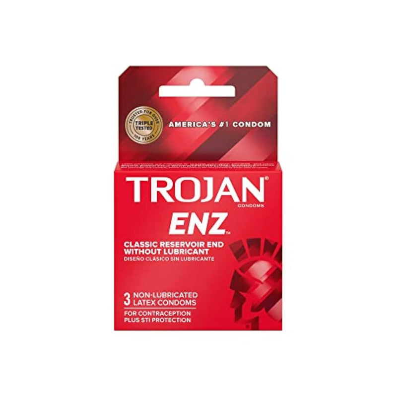 Trojan Non-Lubricated Condoms, 3 Pack Case of 4