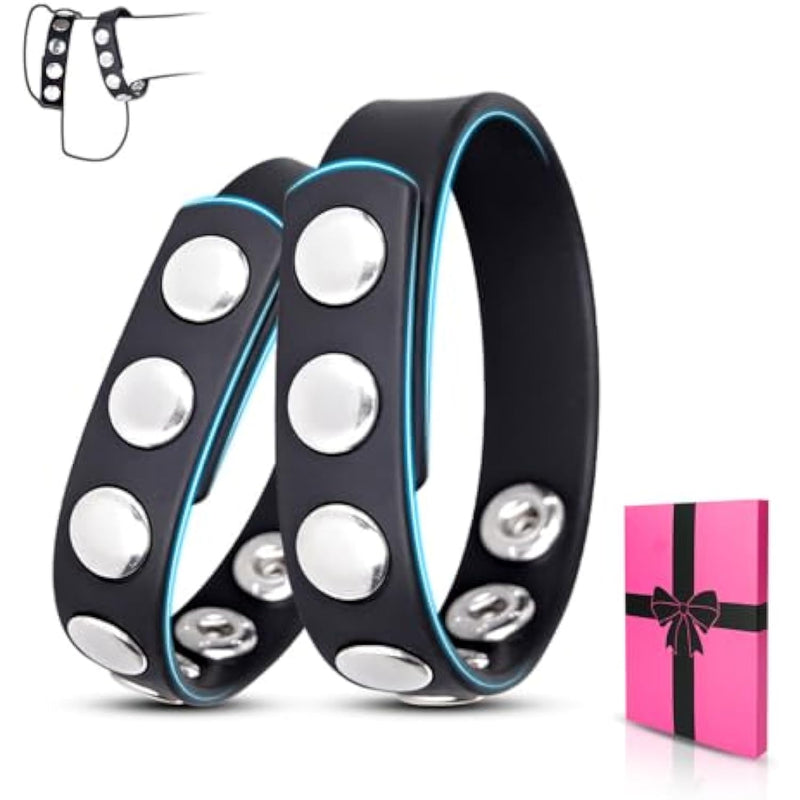 Adjustable Soft Cock Ring Pleasure For Men Erection Enhancing, Silicone Male Penis Rings With 2 Pcs Cock And Ball Ring Kit, Cockrings Long Lasting Stronger Strechy Adult Sex Toys For Couple Men Women