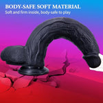 17.3'' Super Huge Black Dildo Long Cock Giant Monster Dildos, 3.1'' Thick Large Anal Sex Toy With Suction Cup Dildos Adult Toys For Women And Men Couples (Black)