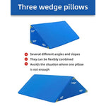 Positioning Wedge Pillow For Side Sleeping (3 In 1), 40 Degree Triangle Bed Wedges & Body Positioners For Back Pain, Preventing Bedsores, After Surgery, Knees Elevated, Pregnancy