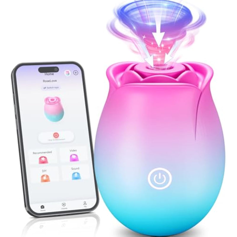 Sex Toys Vibrator For Women – Upgrade Sucking Rose Toy For Women G Spot Clitoral Nipple Stimulation, App Womens Sex Toy Rose Sucker For Woman Female Couples Sex Machine
