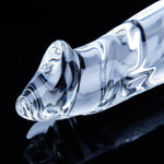 9.1 Inch Large Glass Realistic Dildo, Clear Wide Big Dildo Thick Anal Toy With Raised Texture With Silicone Suction Cup Base, Fat Dildo Adult Sex Toy, Xl Penis For Anal Prostate G-Spot Stimulation