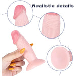 Realistic Dildo, Sex Toys For Beginners, Anal Plug For Women, Lesbians, Men, Gay And Couple (4.5" Flesh)