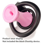 Male Chastity Cage Attachment For Men Chastity Device Bdsm Sex Toys Long Or Short 2 Sizes Choose (Long, Pink)