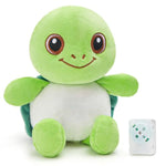 Adorable Talking Turtle Stuffed Animal, 8" Sea Turtle Plush Toy With You'Re Turtley Awesome Sound Effects, Cute Green Tortoise Interactive Fun Gift For Kids Adults Friend Coworker Decor