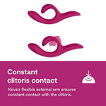 Nova 2 Dual Rabbit Vibrator for Women - Dildo Vibrator Adult Sex Toy with Clitoral Stimulation and G Spot Massager