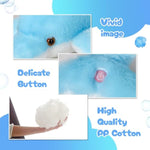 18'' Light Up Dolphin Stuffed Animal Night Light Colorful Glowing Dolphin Soft Led Plush Toys Gift For Kids On Valentines Christmas Birthday Festivals, Blue