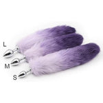 Anal Plug With Sexy Tail For Cosplay, Adult Sex Toys Of Stainless Steel Anal Plug (Pink, Medium)