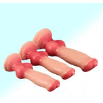 Realistic Dog Dildo for Beginners,Thick Fake Penis Multiple Options XL L M S XS Adult Sex Toy Soft Knot Wolf Dildos for Couples Men Women G-spot Anal Canine Lesbian dildoes (L)