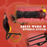 Fast Thrusting Prostate Massager Anal Vibrator For Men, 6-In-1 Vibrating Male Anal Toys With Silicone Cock Ring, Thrusting Anal Dildo Adult Sex Toy With Remote Control And App