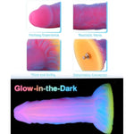 Sex Machine Attachments, Glow-In-The-Dark Silicone Series Dildos Attachments With Ezfunlok Connector