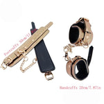 Bdsm Kit Bondage Set Sex Restraints Spanking Handcuffs Footcuffs Collar Leather Adult Games Male And Female Sexy Toys