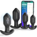 4 Pcs Vibrating Anal Plug Training Kit Long Distance App Remote Silicone Butt Plug Prostate Massager Anal Vibrator With 10 Vibration Modes, Adult Sex Toys For Men Women Couple Pleasure