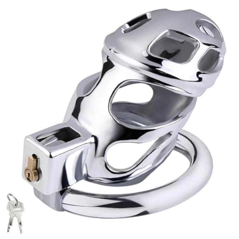 Breathable Smooth Metal Cock Cage Male Chastity Cage For Long-Term Wear And Daily Use Chastity Device For Men Adult Abstinence Sex Toys For Penis Bondage Restraint