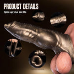 Penis Sleeve Adult Male Sex Toys -Realistic Dog Cock Sleeve With Cock Ring Delayed Ejaculation, Soft Silicone Girth Enhancer Extended Sex Play, 7.87 ''Penis Extender Sheath For Men (S)
