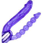 Vibrating Double-Ended Dildos, Multi Speed Dual Penetration Sex Toys With Lifelike Glans Veins And Anal Beads, G-Spot Massager For Women