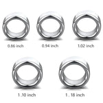 Male Penis Ring Small Cock Rings Strong Thicker Glan Head Premium Stainless Men Adult Sex Toys (2.4Cm), Silver