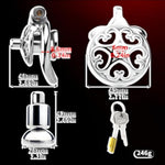 Heart Shaped Pot Cover Chastity Cage Sex Toy Set With Negative Urinal Tray, Male Penis Restraint Chastity Device, Stainless Steel Cock Cage Sm Fetish Trainer (45Mm)