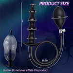 New Silicone Inflatable Anal Plug With Central Axis Body Safe Silicone Anal Airbag Pump With Quick Release Valve, Suitable For Men, Women And Beginner To Advanced