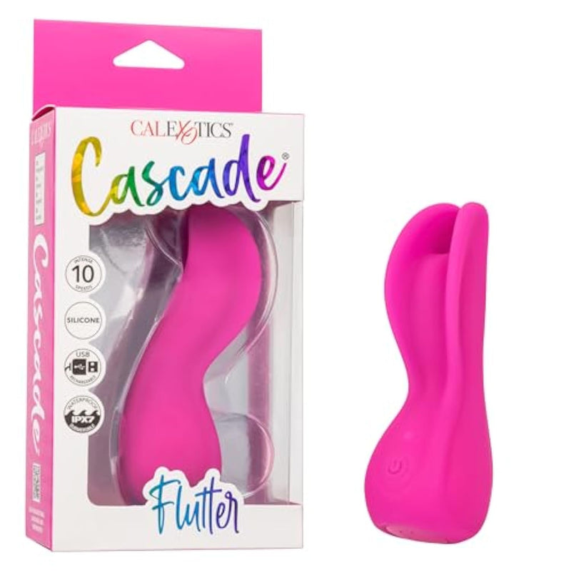 Cascade Flutter Waterproof Silicone Rechargeable Clitoral Vibrator Pink - Se-4370-97-3