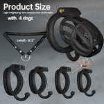 Premium Male Chastity Cage – Comfortable, Discreet & Secure Design For 24/7 Wear –Anti-Tamper Lock – Perfect For Control, Submission & Long-Term Use Male Chastity Device Black With Hook