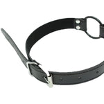 Open Mouth Gag Metal O Ring Deep Throat Gag Mouth Sm Choker Collar Punk Gothic Women Sex Leather Collar Fetish Sex Toy