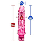 Wild Ride - 9" Long Soft Large 2" Thick Realistic Vibrating Dildo - Multi Speed Powerful Vibrator - Ipx7 Waterproof - Body Safe Materials - Adult Pleasure Sex Toy For Couples - Pink
