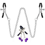 Adjustable Metal Nipple Clamps Entertainment Clip For Women Rj666 Non-Piercing Nipplerings Clip On Nipple Rings Decorative Clip For Clothing Accessories (Black/Hr44)