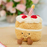 Birthday Cake Plush Toy For Girls, Cute Birthday Plushies Pillow Food Stuffed Animals For Kids 8 Inch