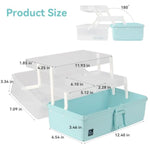 13 Inch 3-Layer Craft Storage Organizer Box with Handle for Art & Sewing Supplies
