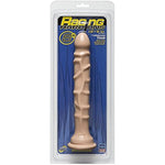 Doc Johnson Raging Hard-Ons - Slim Line - 8 Inch (8.7 in. Long and 1.2 in. Wide) - Heavily Veined - Dildo with Suction Cup Base - Great For Anal Beginners - Vanilla