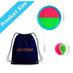 Toss And Catch Ball Set, Outdoor Games, Beach Games For Kids, Toss Ball And Catch Game Set For Kids/Family (6 Paddles, 3 Balls And 1 Storage Bag) (Pink-Green)