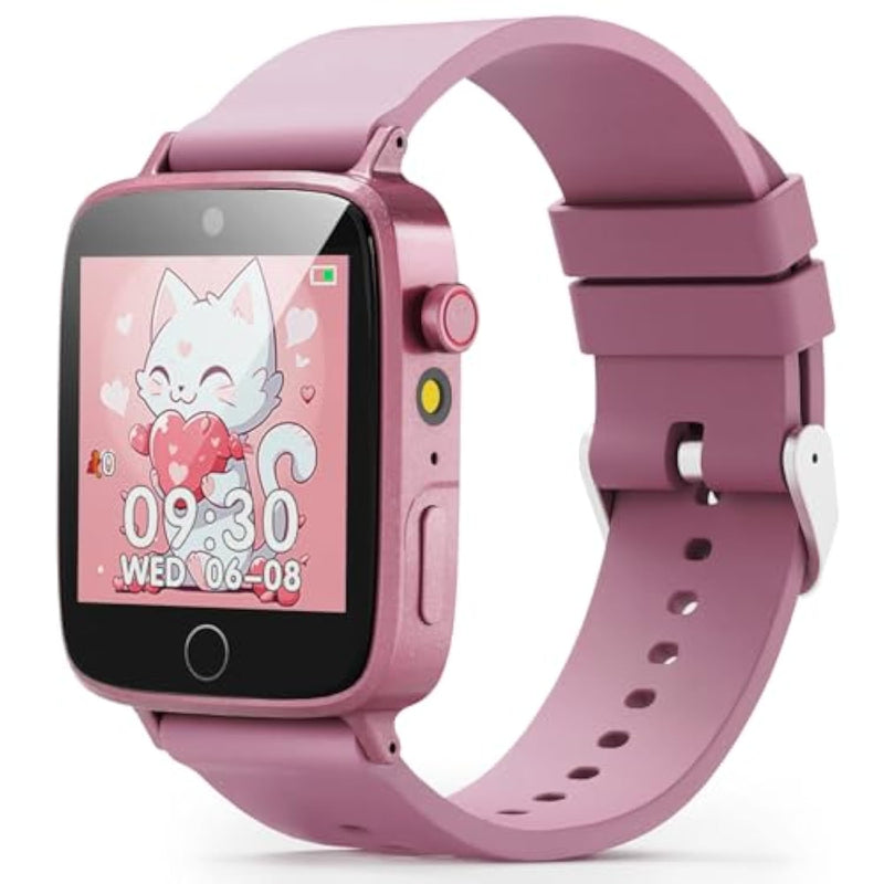 Kids Watches For Girls Toys Age 4-12, Smart Watch For Kids With Camera, 26 Puzzle Games, Alarm Clock, Pedometer, Audiobook, Learn Card, Toddler Watch Birthday Gift For 8 9 10 Year Old Girl