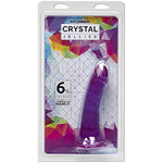Doc Johnson Crystal Jellies - Slim Dong - 6.5 Inch - 1.5" Wide - Strong Suction Cup Base - O-Ring Harness Compatible Dildo - for Adults Only, Purple