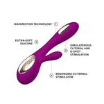Soraya Wave Luxurious G Spot Rabbit Vibrator Sex Toy, Vibrators For Women With Unique Wavemotion Technology Thrusting Vibrator For A Full Body Pleasure Experience, Adult Sex Toy, Deep Rose