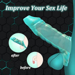 7.13In Monster Sleeve Girth Enhancer For Men, Reusable Pennis Sleeve Girth Enhancer For Men, Pennis Extender Sleeves Realistic, Pennis Sleeve Girth Enhancer With Penis Ring?Green?