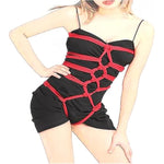 BDSM Bondage Rope Set for Couples - 2 Pcs 10M Premium Cotton Shibari Ropes in Red and Black