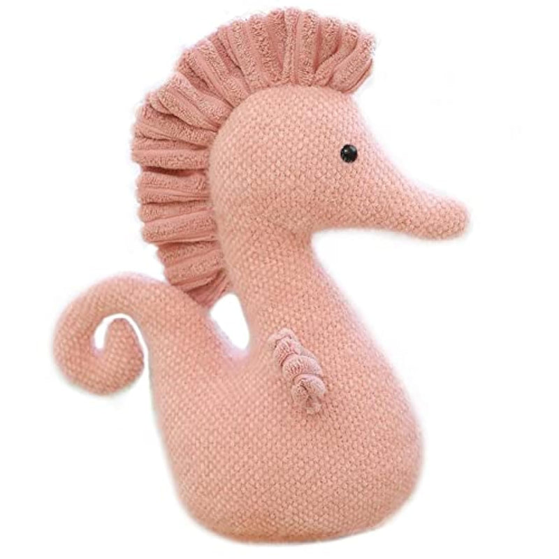 Stuffed Sea Horse Plush Animals Toys Seahorse Dolls Decorations Gifts For Kids Boys Girls 8.6 Inches (Pink)