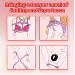 Sex Bondage Restraint Kits Bdsm Toys 12 Pcs Handcuffs Ankle Cuffs Anal Plug Nipple Clamps Ball Gag Blindfold Rope Leather Restraints Set Adjustable For Adult Beginners (Pink)