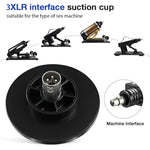 Sex Machine Attachment,3.8'' Suction Cup Adapter With 3Xlr Connector For Sex Machine Love Machine,Dildo Holder,Black