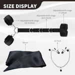 Bdsm Sex Bondage Neck To Wrist Restraints Kit, Sex Toys For Couples Adjustable Behind Back Handcuffs Bondage Restraints Set With Blindfold And Nipple Toy, Sex Toys For Women Man Beginner