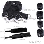 Bed Restraints Kit, Adjustable Fetish Sex Bondage Bedroom Bdsm Toy With Hand Cuffs Ankle Cuff For Couple