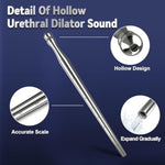 Hollow Urethral Plug For Man, Stainless Steel Sound Urethral Dilator With Insert Scale,Urethral Stretcher, Cock Plug Training Urethra Sound Sex Toys For Men (S)