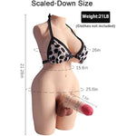 Sex Doll Shemale Torso With Realistic Dildo Breasts And Anal Sex, Transsexual Sex Doll Adult Love Doll For Men Women Couple Unisex Masturbation Sex Fun With Dildo Testicles And Anus Hole