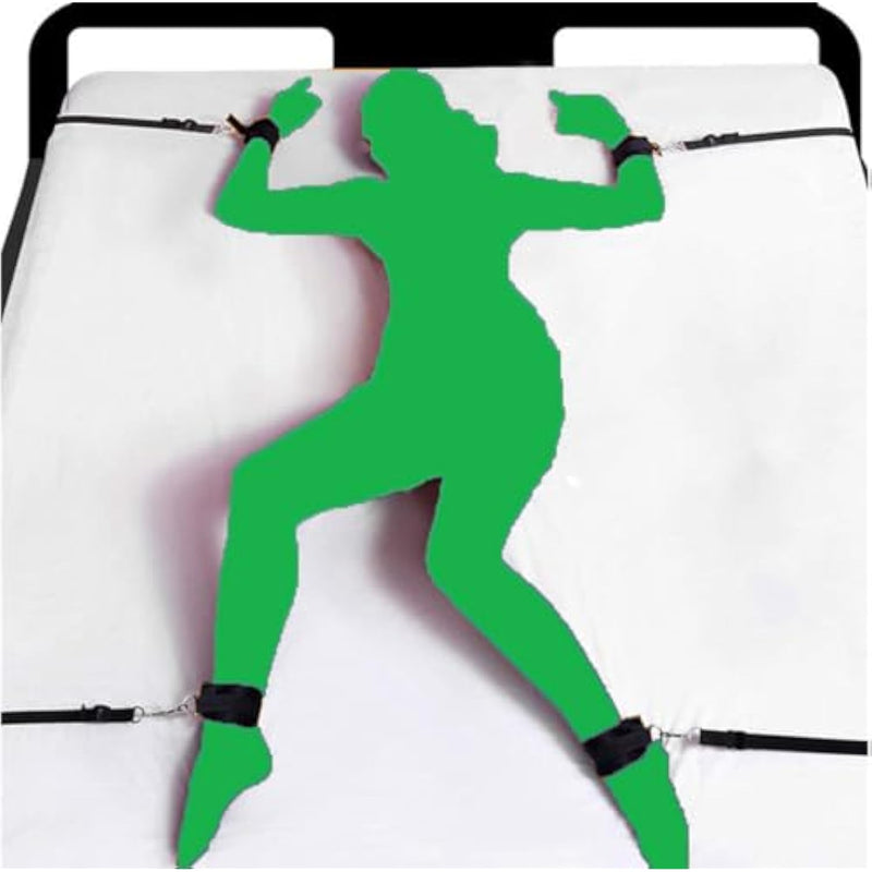 Bdsm Sex Bed Bondage Restraints Kit Sex Ties For Ankle Wrist King Size Bed Restraints For Queen Size Bed Straps For Adult Play Fuzzy Hand Cuffs Set For Adults Bedroom Couples Sexy Gifts Set Sweater