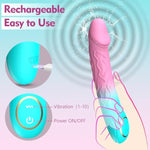 Women Vibrator Adults Sex Toys, 8" Realistic Dildo With 10 Vibrations For Women G Spot Clitoris Stimulation Anal Play, Silicone Vibrators Rechargeable Massage Wand Sex Toys & Games, Couple Vibrators