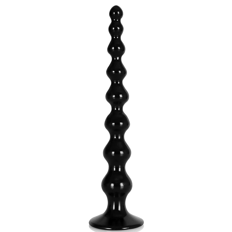 13.85Inch Long Anal Beads Butt Plug - Long Anal Plug With 8 Gradual Large Beads - Soft Flexible Long Anal Plug With Strong Suction Cup - Adult Long Anal Sex Toy For Men Women Deep Stimulation (L)