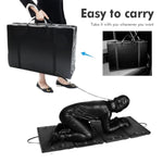 Sex Bondage Bdsm Restraints Kit Furniture-Pu Leather Fetish Restraints System Portable Collapsible Sex Toys Sex Bed Gear With Wrist And Ankle Handcuffs For Couples Adult