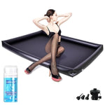 Inflatable Massage Sheet Pvc Waterproof Sex Furniture For Bedroom Couples Nuru Massage Therapy Gel Mattress Rubber Sheets Queen Waterproof Blanket For Bed Sex Toys Novelties Adult Stuff Tools